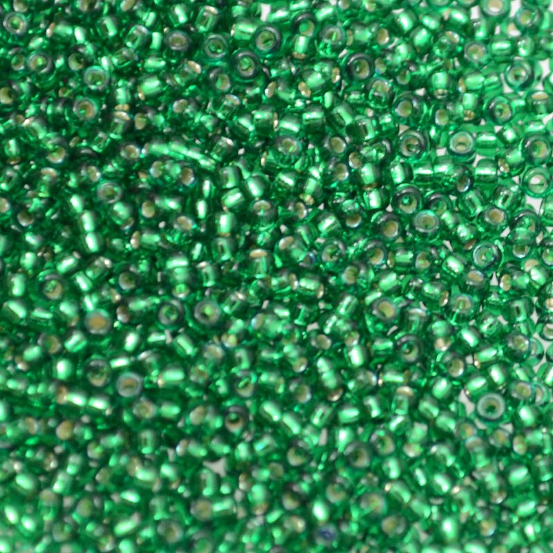 Miyuki Seed Beads 15/0 mb15-1422 - Dyed Silver Lined Emerald