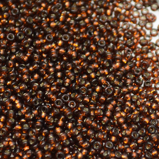 Miyuki Seed Beads 15/0 mb15-1429 - Dyed Silver Lined Dark Topaz