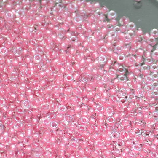 Miyuki Seed Beads 15/0 mb15-1524 - Sparkling Peony Pink Lined Crystal