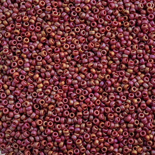 Miyuki Seed Beads 15/0 mb15-4696 - Frosted Glazed/Rainbow Pink Rosewood Matte AB