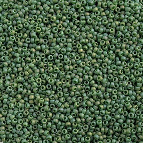 Miyuki Seed Beads 15/0 mb15-4699 - Frosted Glazed/Rainbow Green Pine Matte AB