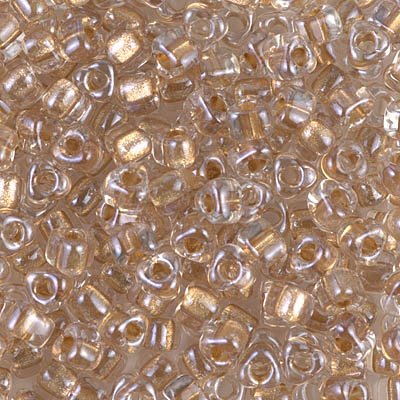 Miyuki Triangles - 5/0 - Sparkle Honey Beige Lined Crystal