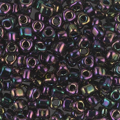 Miyuki Triangles - 5/0 - Metallic Dark Plum Iris