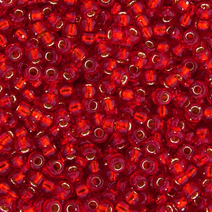 Miyuki Seed Beads 6/0 mb6-0010 - Silver Lined Flame Red