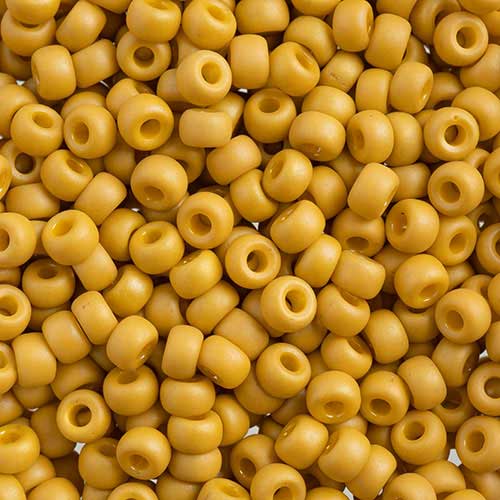 Miyuki Seed Beads 6/0 mb6-4692 - Frosted Glazed/Rainbow Yellow Matte AB