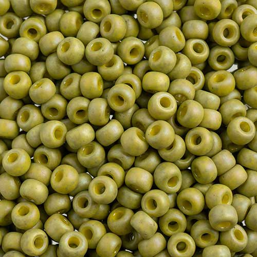 Miyuki Seed Beads 6/0 mb6-4697 - Frosted Glazed/Rainbow Green Lime Matte AB