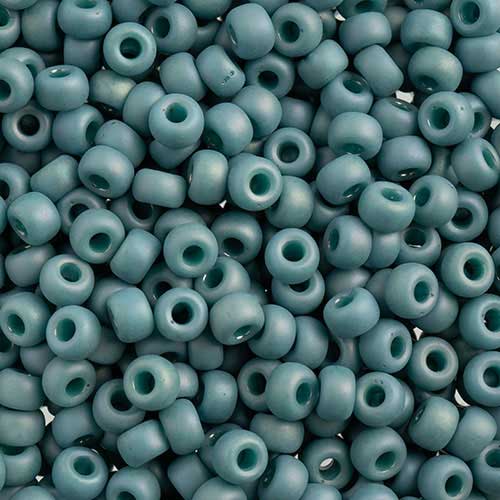 Miyuki Seed Beads 6/0 mb6-4702 - Frosted Glazed/Rainbow Arctic Blue Matte AB