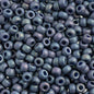 Miyuki Seed Beads 6/0 mb6-4703 - Frosted Glazed/Rainbow Navy Blue Matte AB