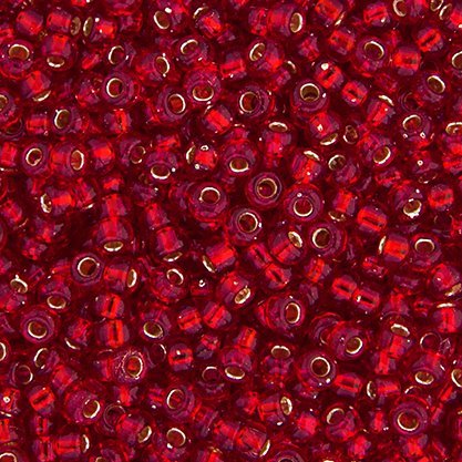 Miyuki Seed Beads 8/0 mb8-0011 - Silver Lined Ruby