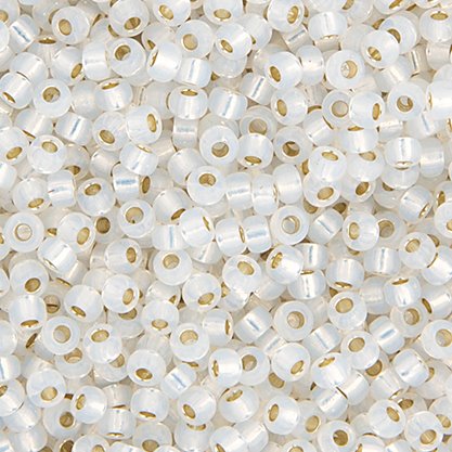Miyuki Seed Beads 8/0 mb8-0551 - Silver Lined White Opal
