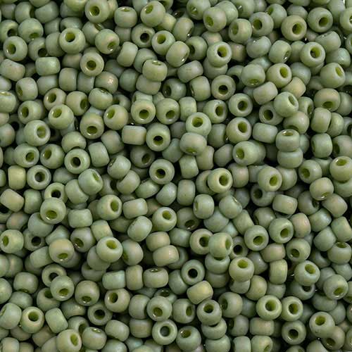 Miyuki Seed Beads 8/0 mb8-4698 - Frosted Glazed/Rainbow Green Shamrock Matte AB