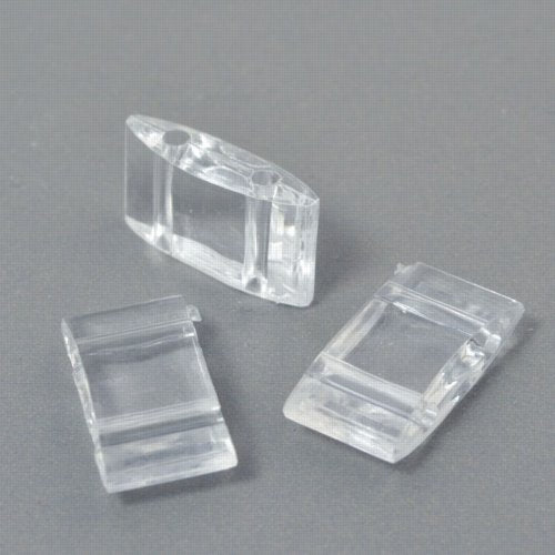 Acrylic Beads -  2 Hole Carrier - Clear (20)