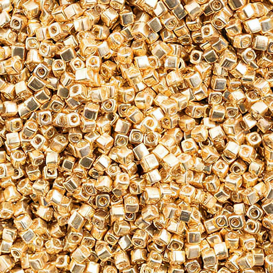 Miyuki Cube - 1.8mm - Gold Galvanized