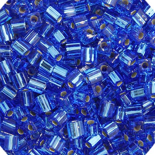 Miyuki Cube - 4mm - Silverlined Medium Sapphire Blue