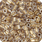 Miyuki Cube - 4mm - Colour Lined Metallic Gold