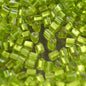 Toho Triangles - 11/0 - Frosted Silver Lined Lime