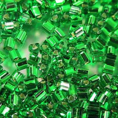 Toho Triangles - 11/0 - Silver Lined Green