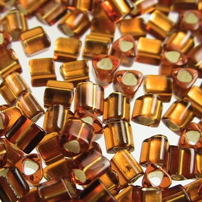 Toho Triangles - 11/0 - Frosted Silver Lined Root Beer